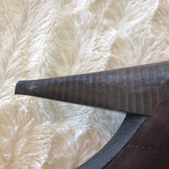 Brown Suede Coach Heels - Picture 5 of 5